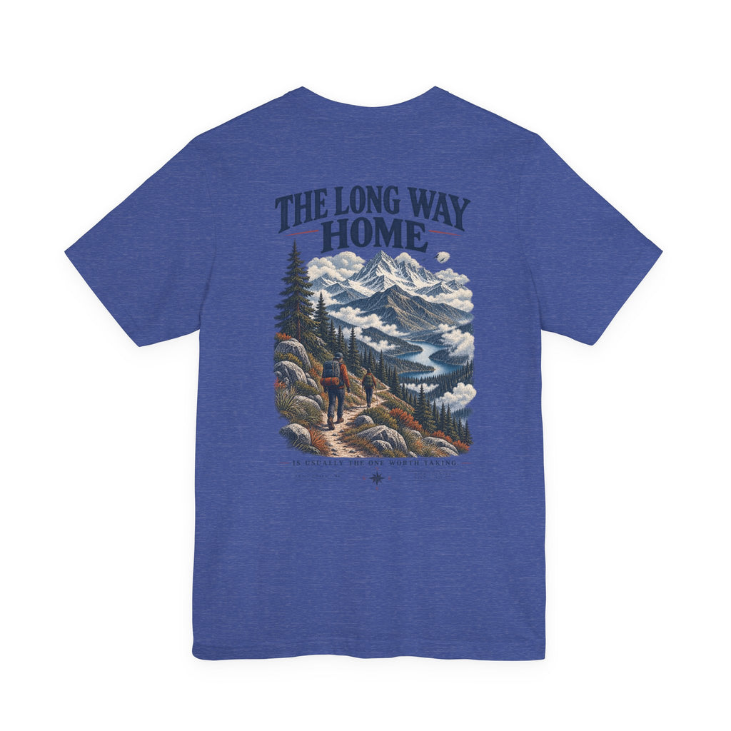 Take The Long Way T‑Shirt — Scenic Hiking Adventure Tee ("Take the Long Way" / "The Long Way Home")