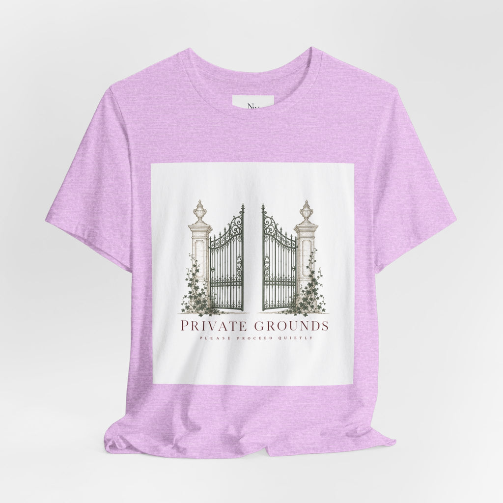 Private Grounds Tee — Vintage Garden Gate Graphic T‑Shirt