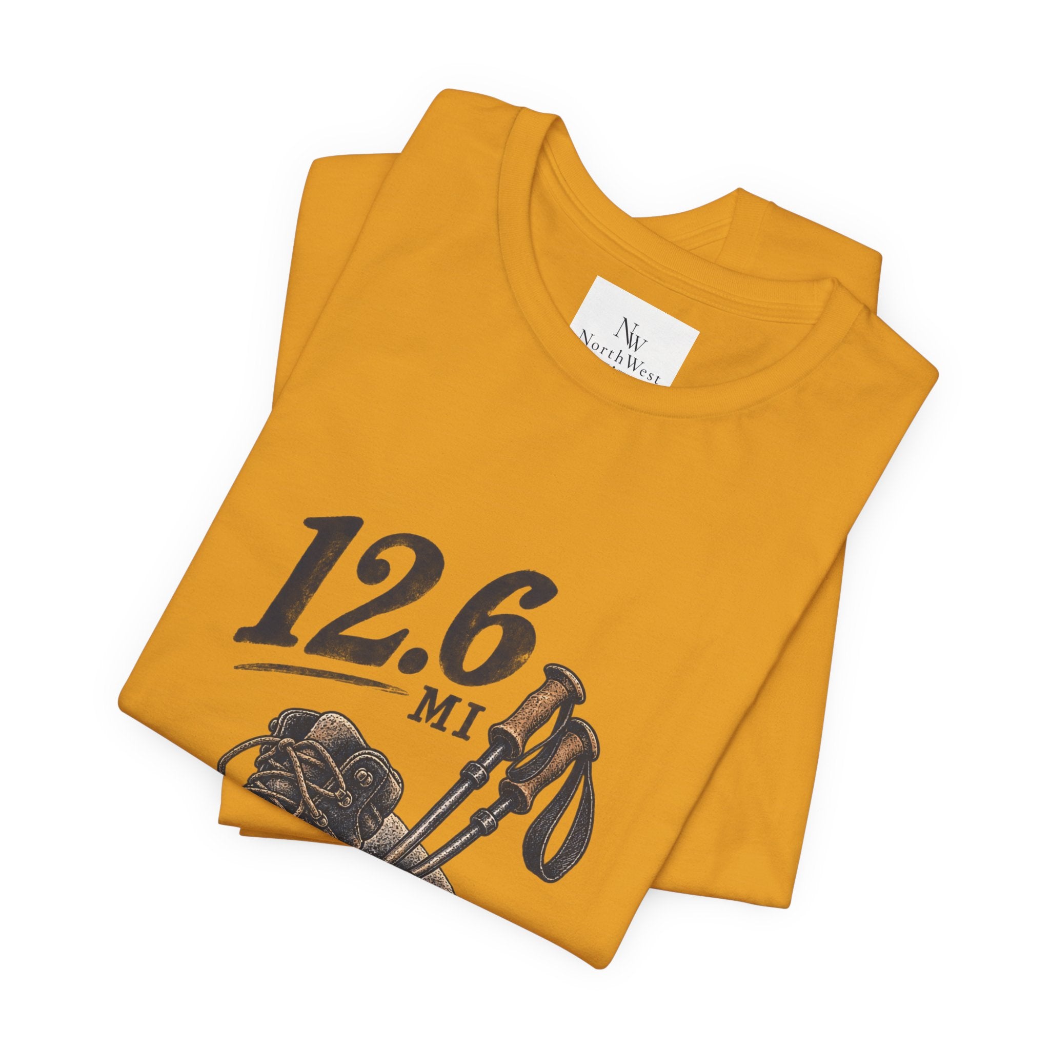 Hiking T-Shirt — “The Good Kind of Tired” 12.6 mi Adventure Tee