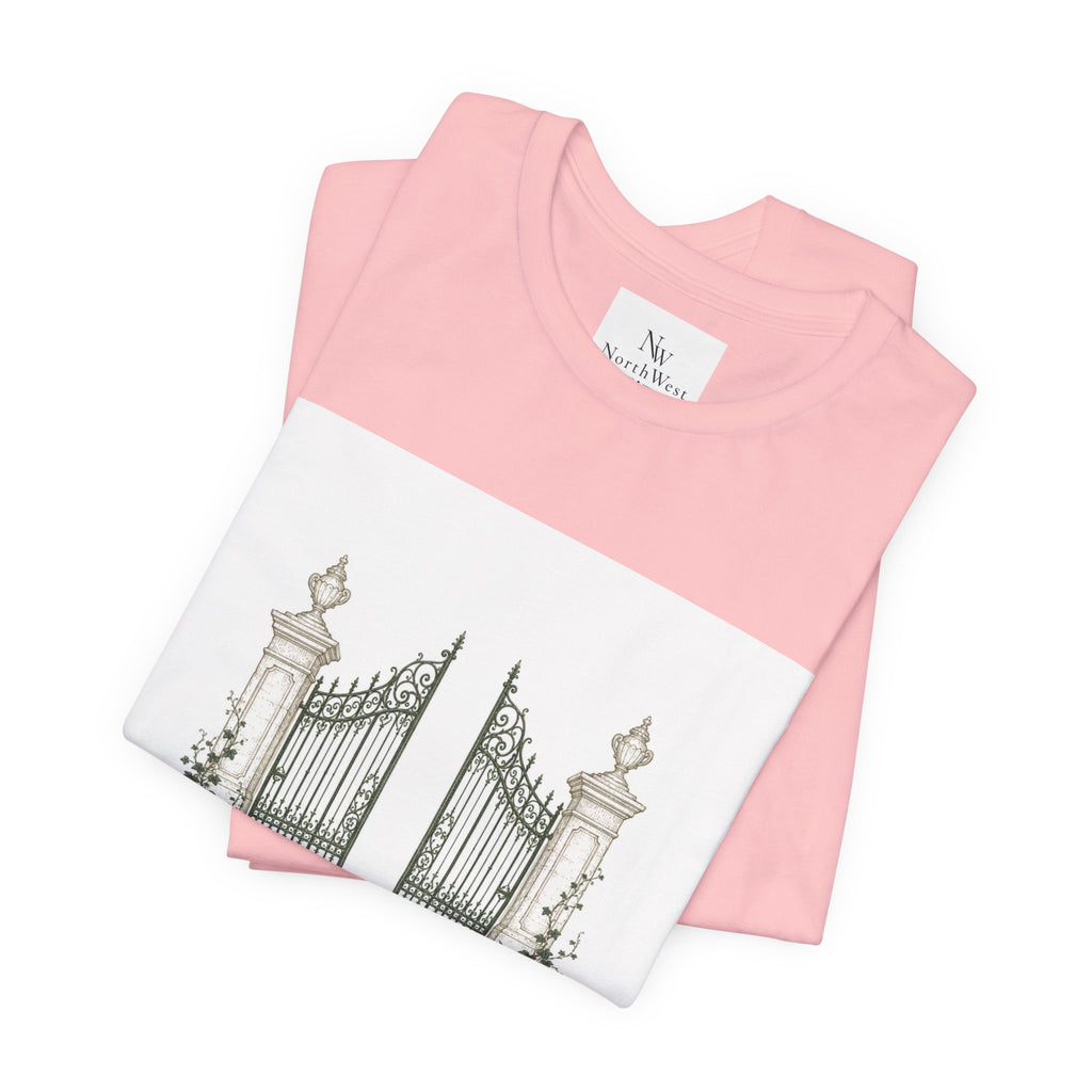 Private Grounds Tee — Vintage Garden Gate Graphic T‑Shirt