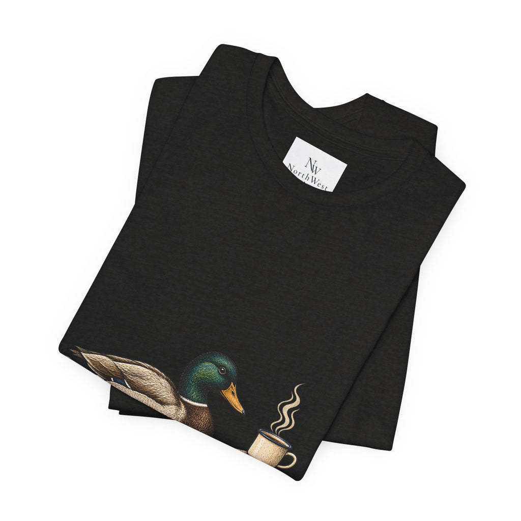 Slow Mornings Duck Tee — Cozy Cabin Nature Graphic T-Shirt