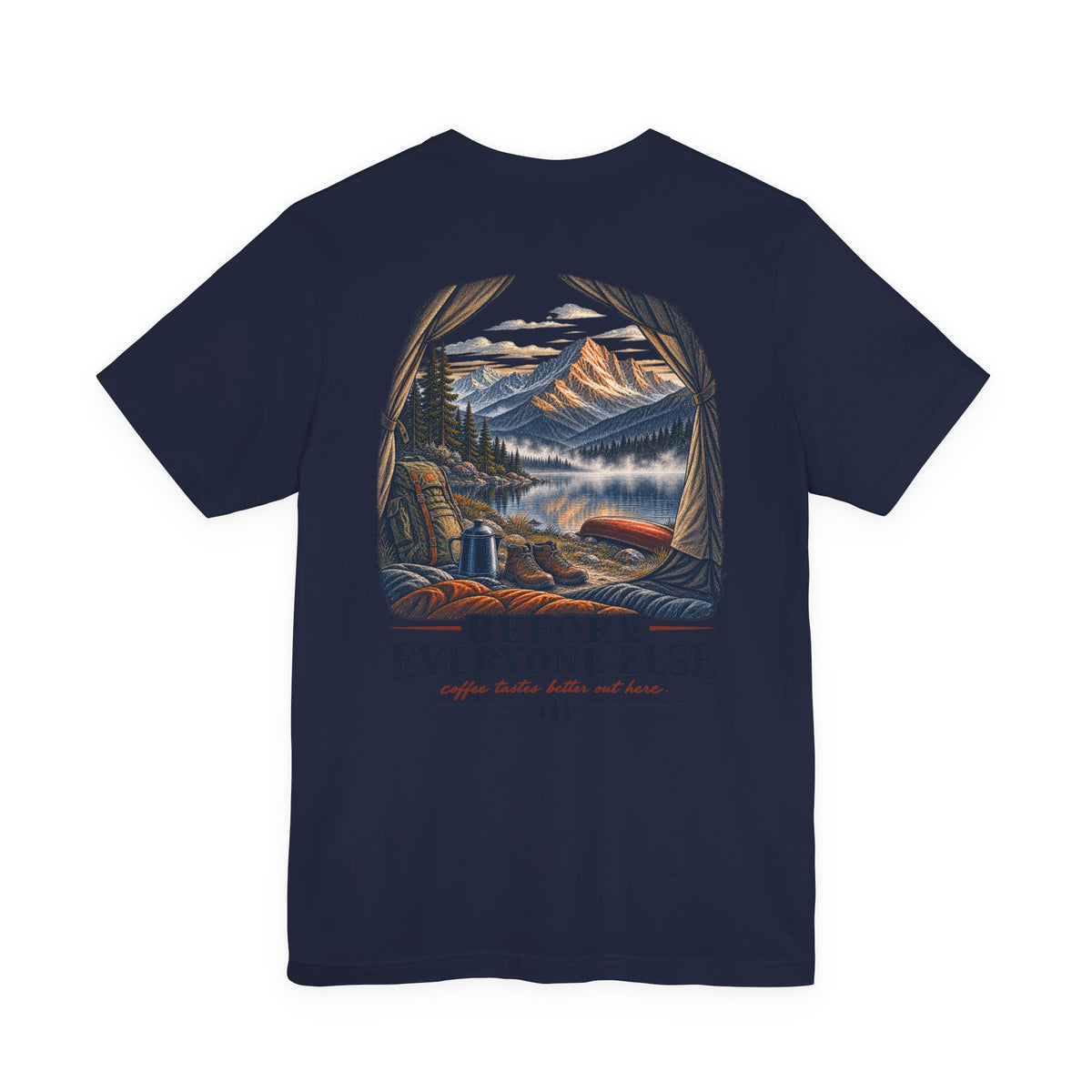 5:42 AM Camping T‑Shirt — "Before Everyone Else" Morning Coffee & Mountain Tee