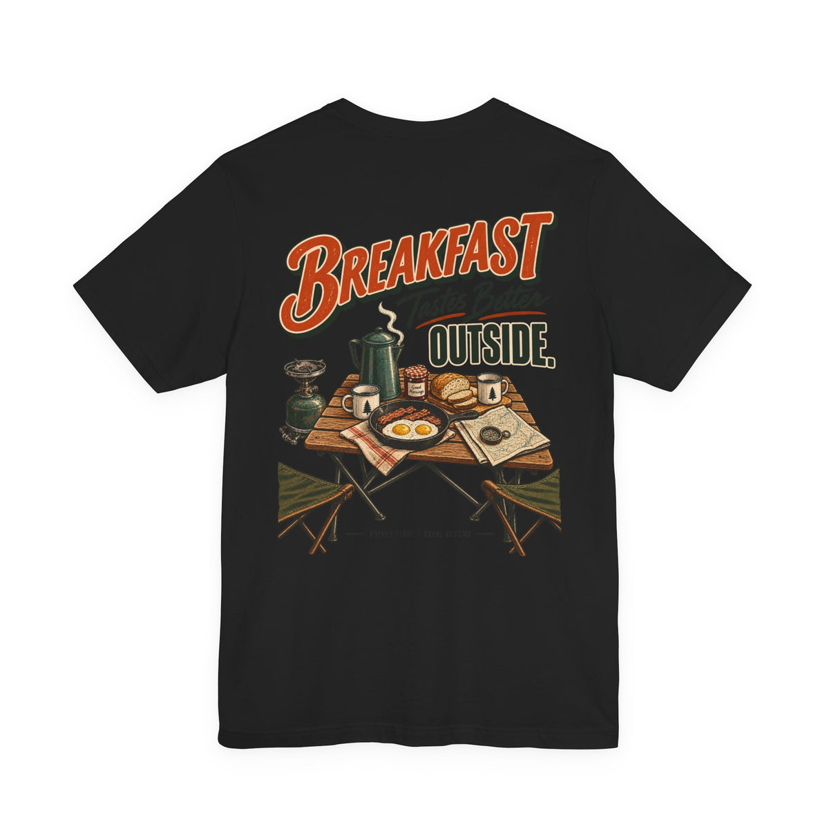 Camp Cook T‑Shirt — “Breakfast Tastes Better Outside” Camping Tee