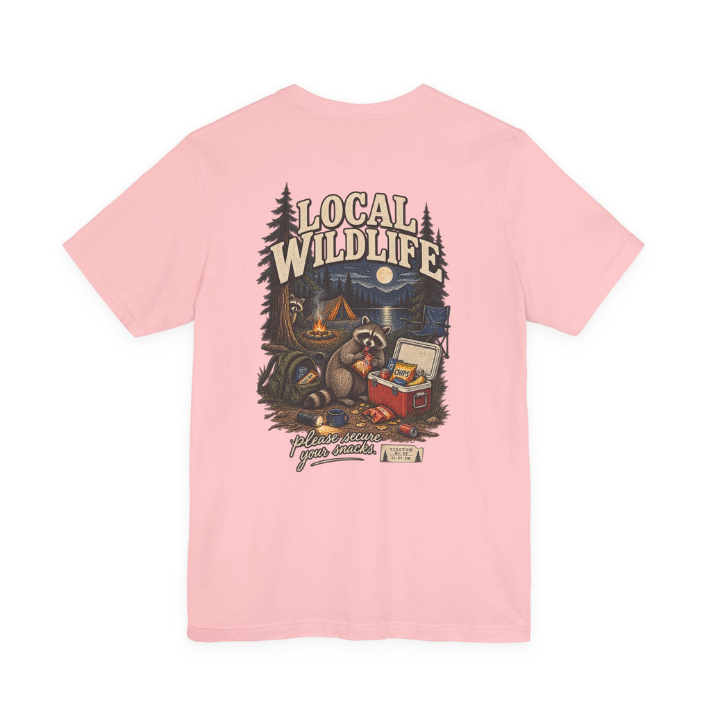 Local Wildlife Raccoon Camping Tee