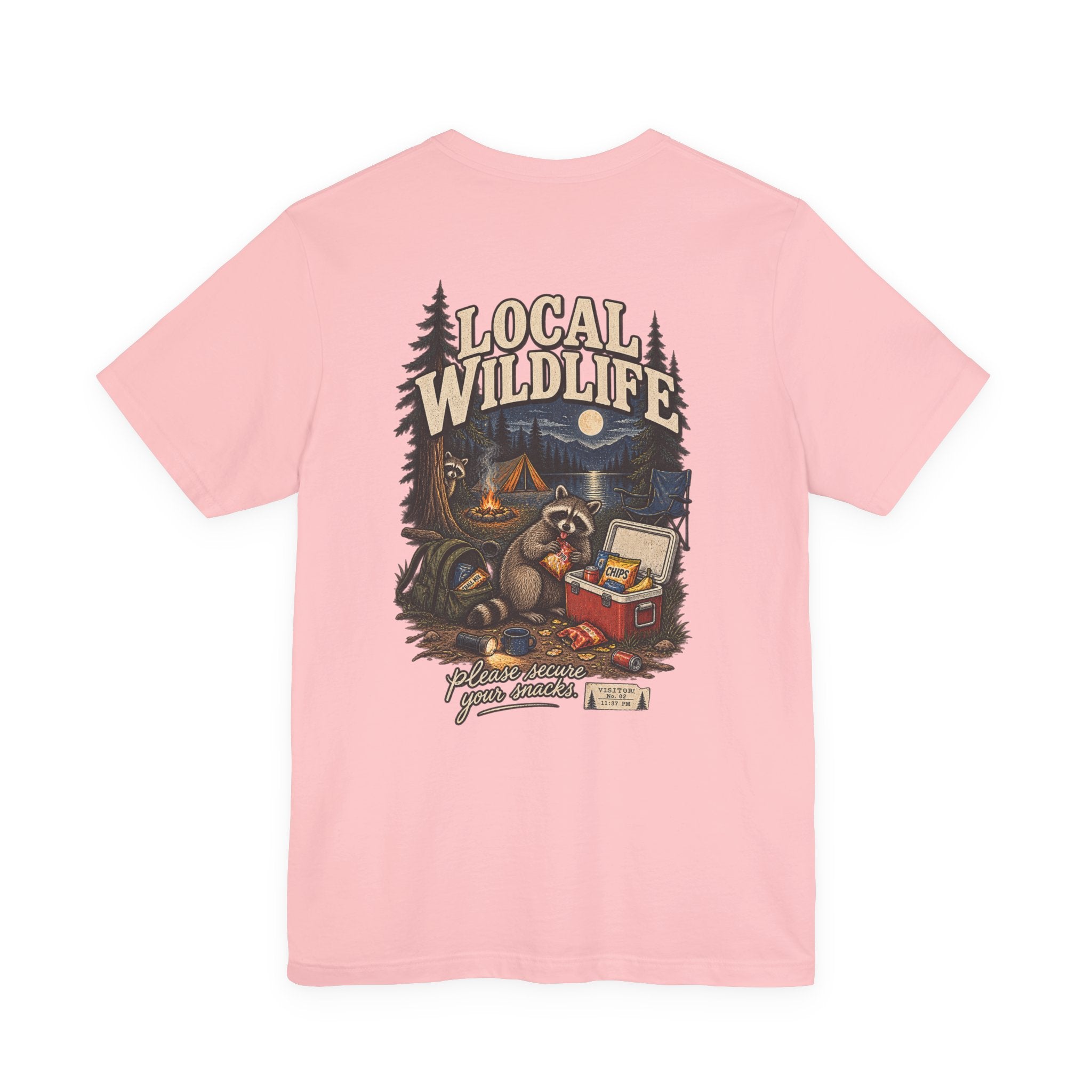 Local Wildlife Raccoon Camping Tee