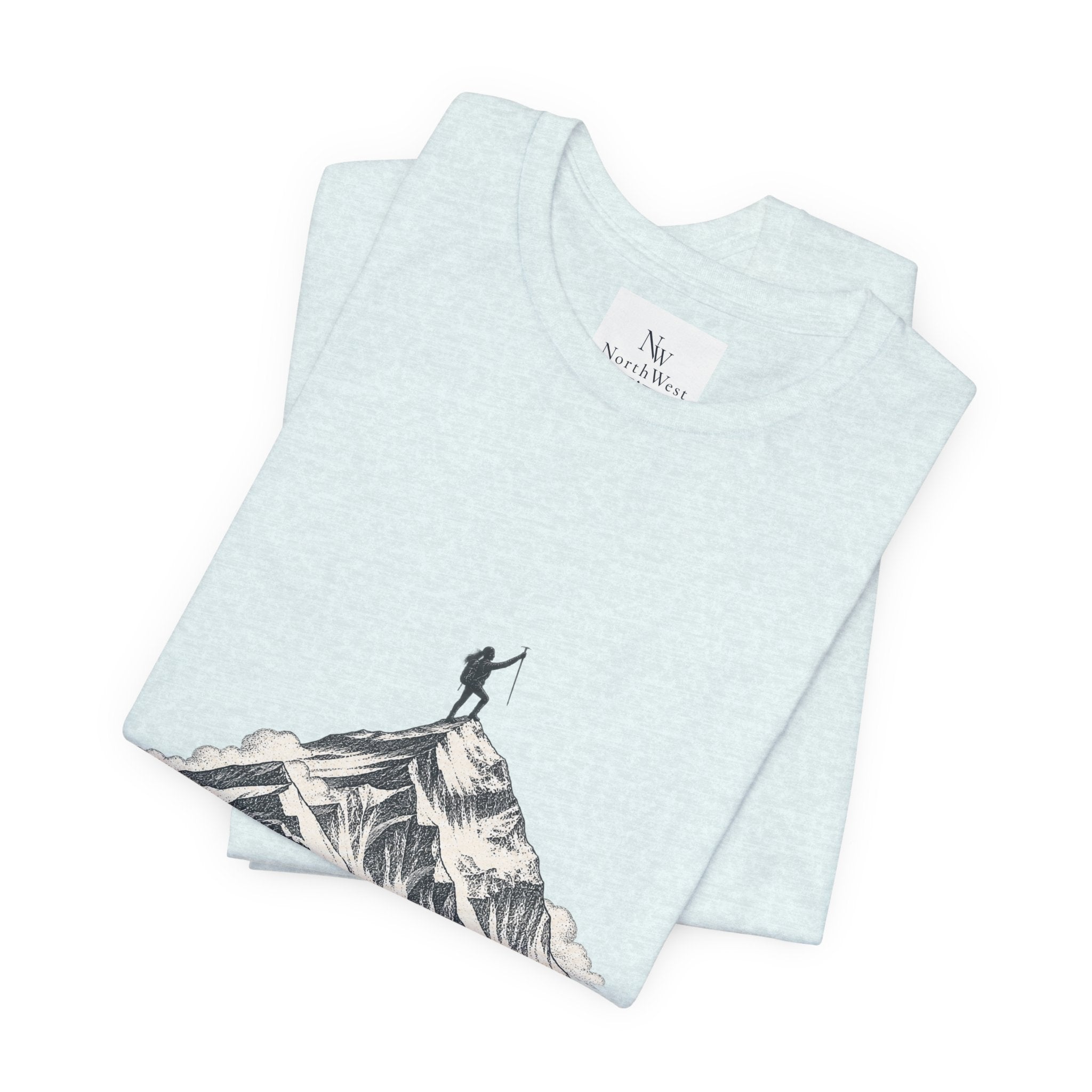 Everest Climber Tee — "She Made It" Mountain Summit Shirt (8848.86m)