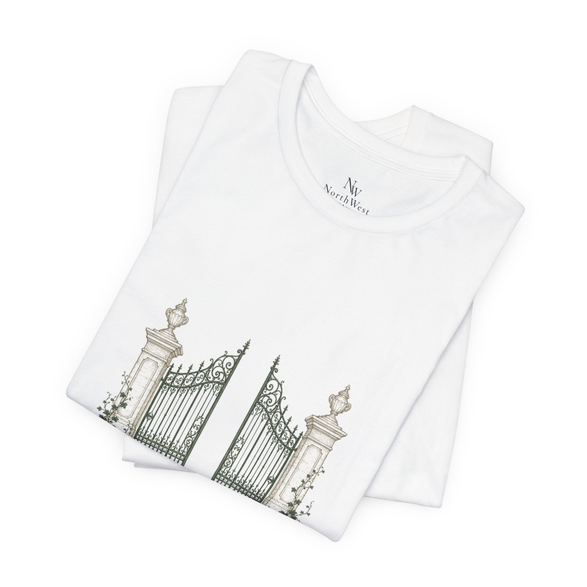 Private Grounds Tee — Vintage Garden Gate Graphic T‑Shirt