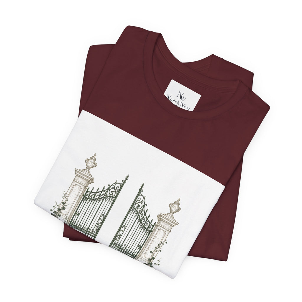 Private Grounds Tee — Vintage Garden Gate Graphic T‑Shirt