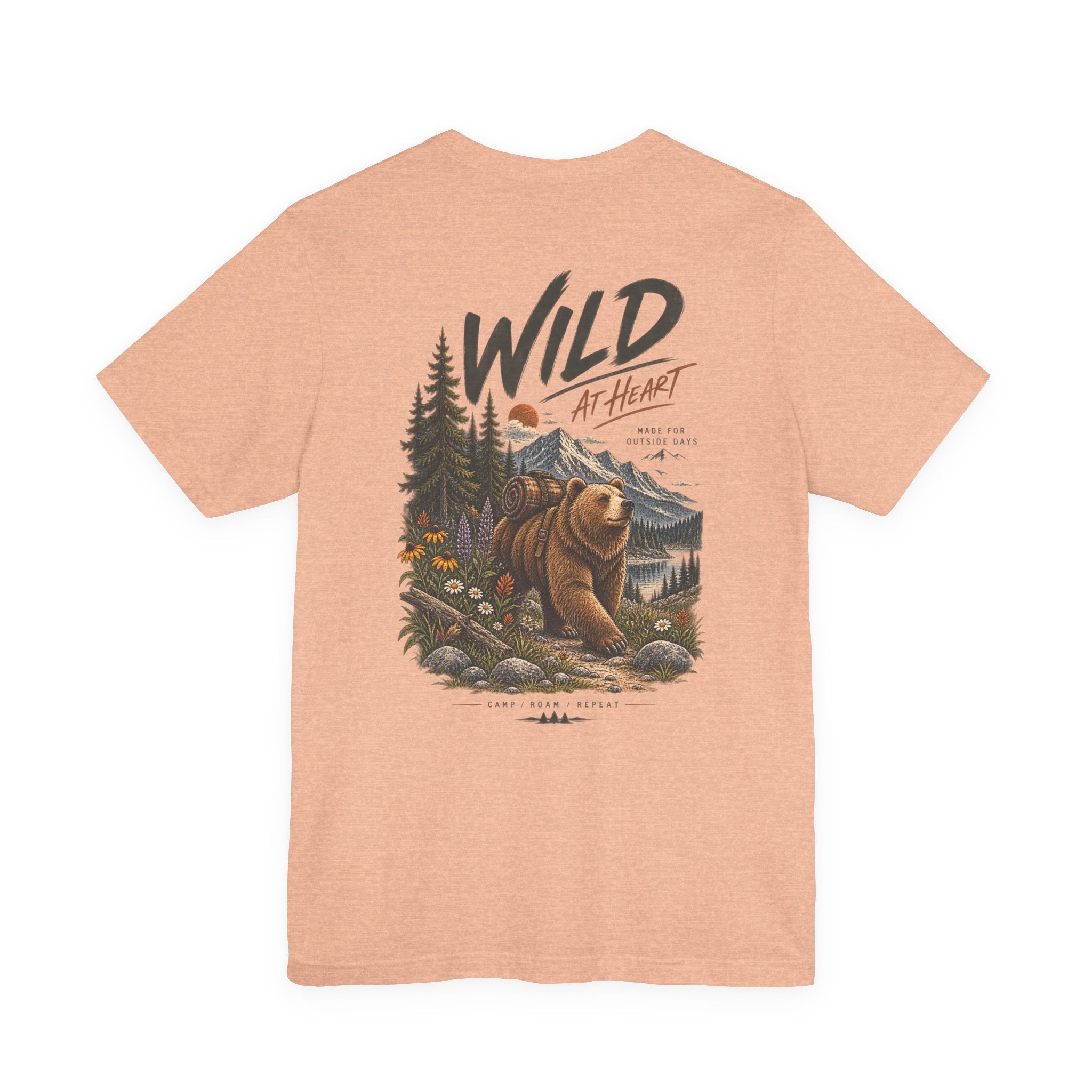 Wild at Heart Bear T-Shirt — Outdoor Nature Graphic Tee