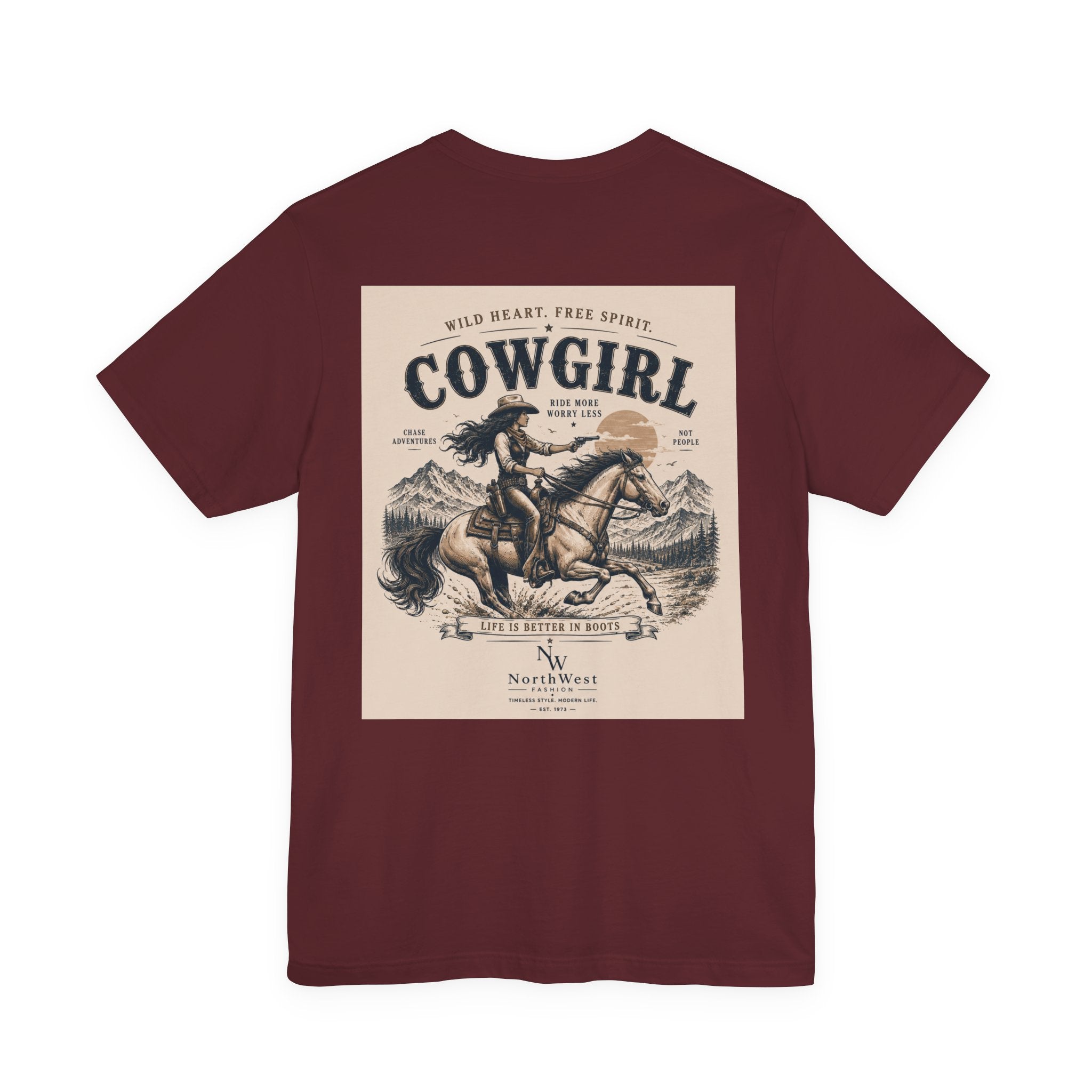 Cowgirl Riding Adventure Tee – Western Horseback Graphic T-Shirt