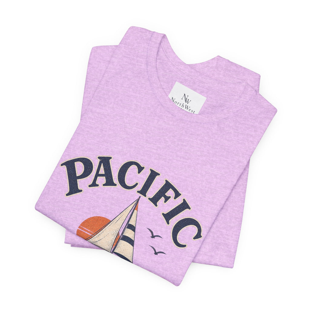 Pacific Social Sailboat Tee — Vintage Sunset Beach T-Shirt