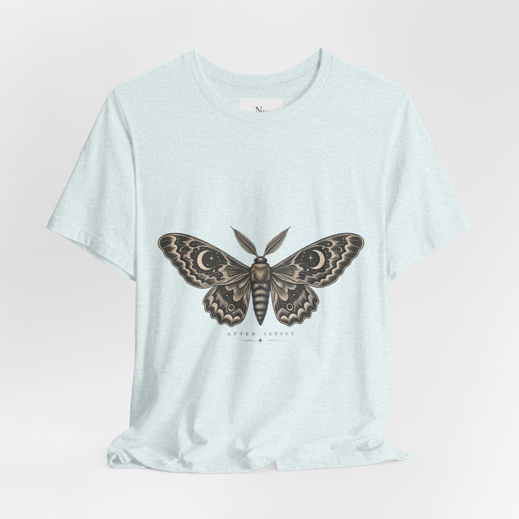 Meet Me After Sunset Tee — Vintage Moth & Moon Graphic T-Shirt