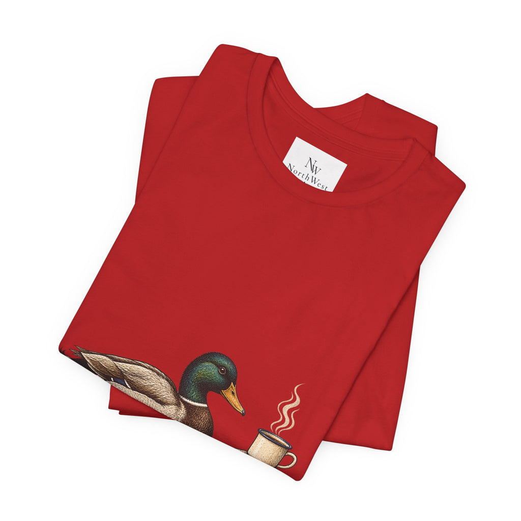 Slow Mornings Duck Tee — Cozy Cabin Nature Graphic T-Shirt