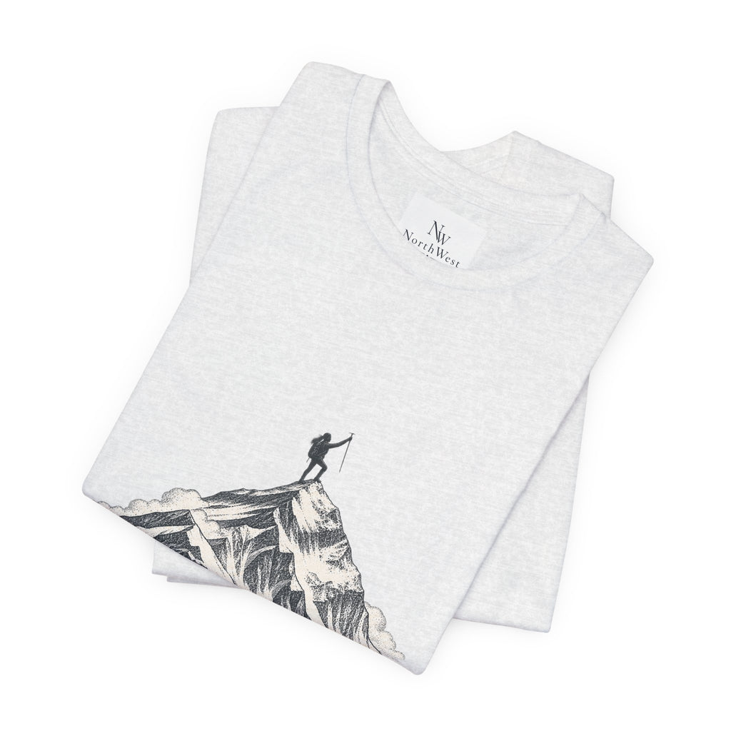Everest Climber Tee — "She Made It" Mountain Summit Shirt (8848.86m)