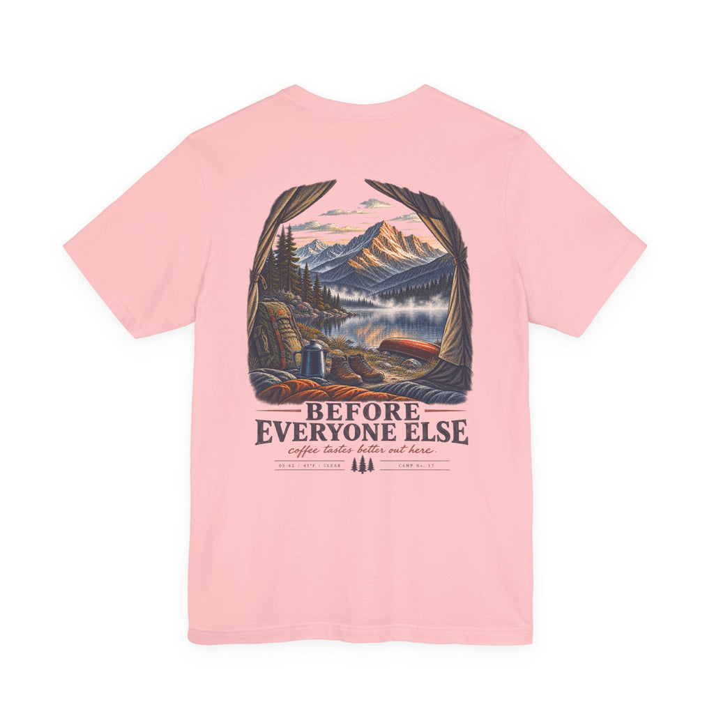 5:42 AM Camping T‑Shirt — "Before Everyone Else" Morning Coffee & Mountain Tee