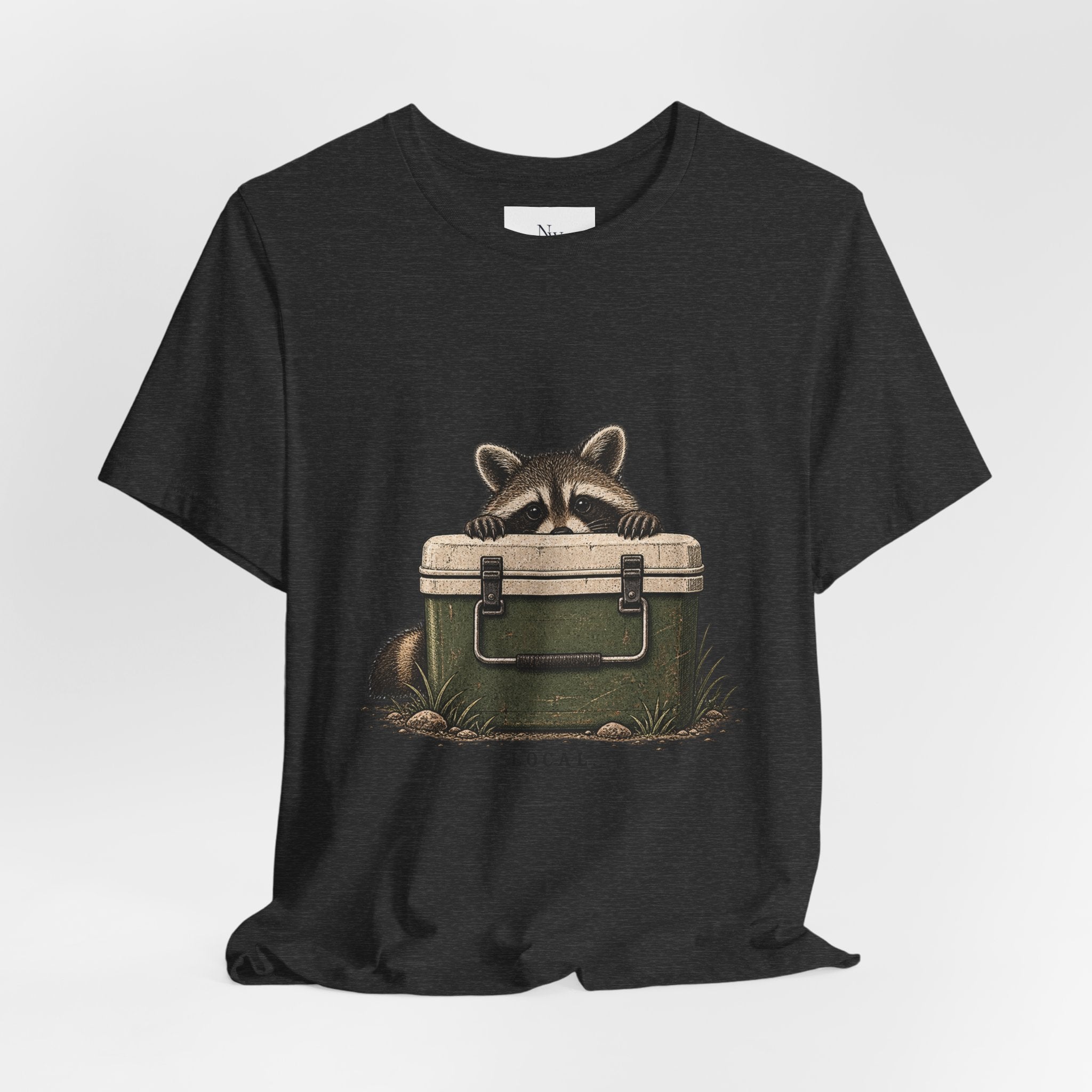 Local Wildlife Raccoon Camping Tee