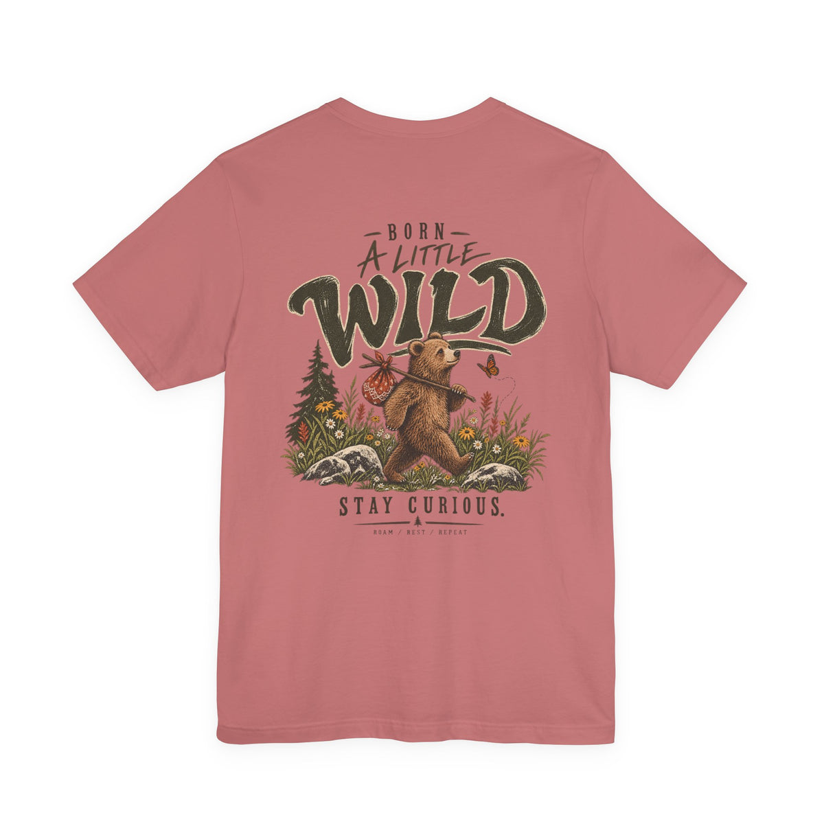 Little Wild One Bear Tee — Born A Little Wild Graphic T-Shirt