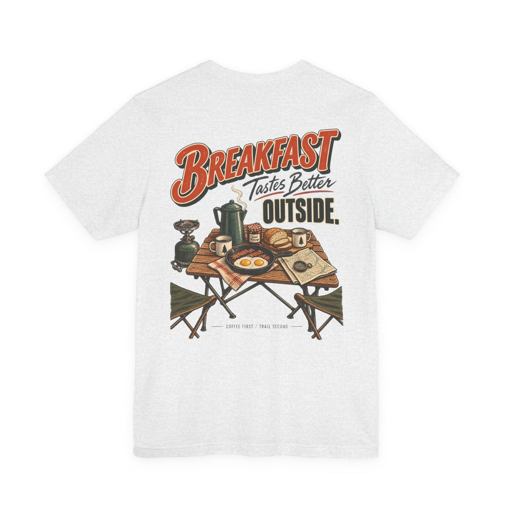 Camp Cook T‑Shirt — “Breakfast Tastes Better Outside” Camping Tee