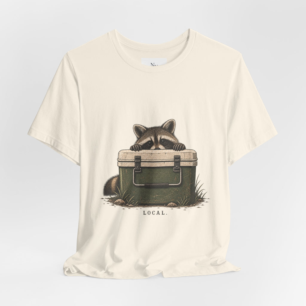 Local Wildlife Raccoon Camping Tee