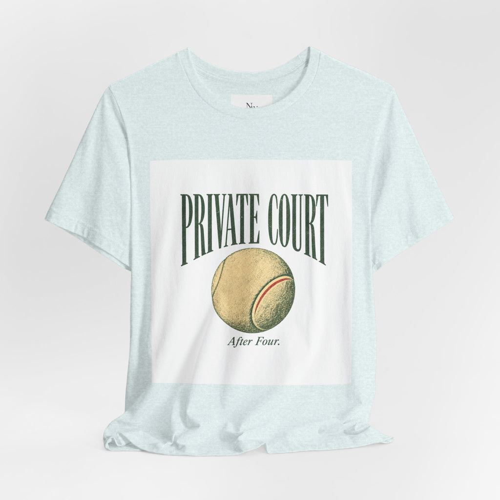 Private Court Tennis Tee — "After Four" Vintage Tennis Graphic T‑Shirt