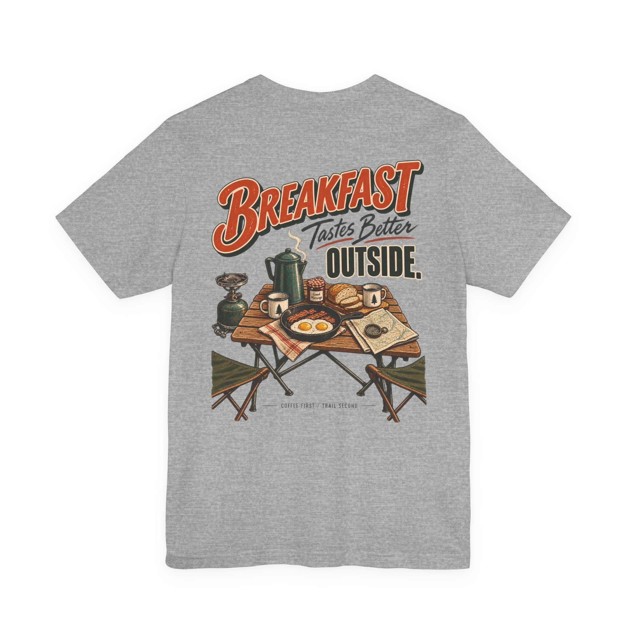 Camp Cook T‑Shirt — “Breakfast Tastes Better Outside” Camping Tee