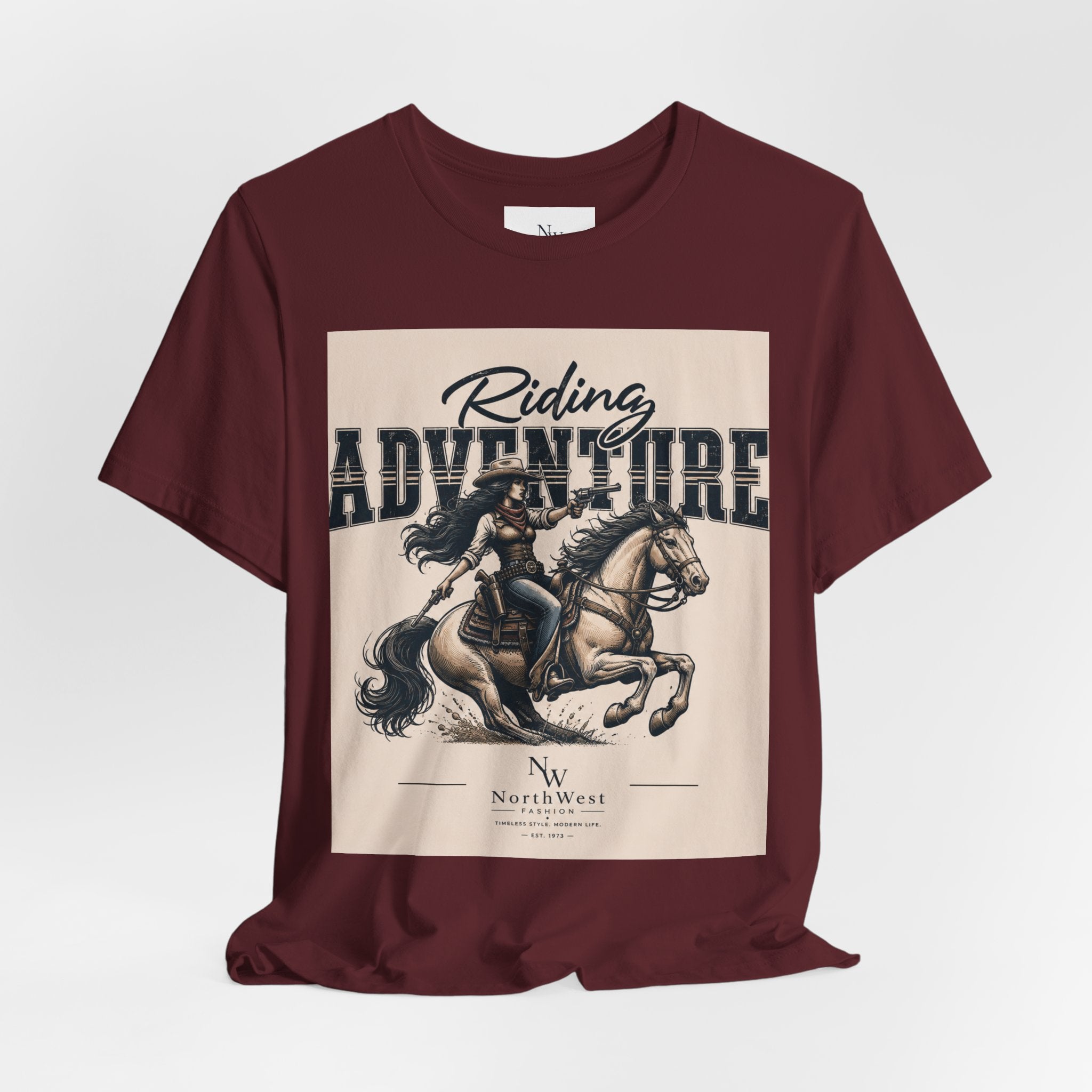 Cowgirl Riding Adventure Tee – Western Horseback Graphic T-Shirt