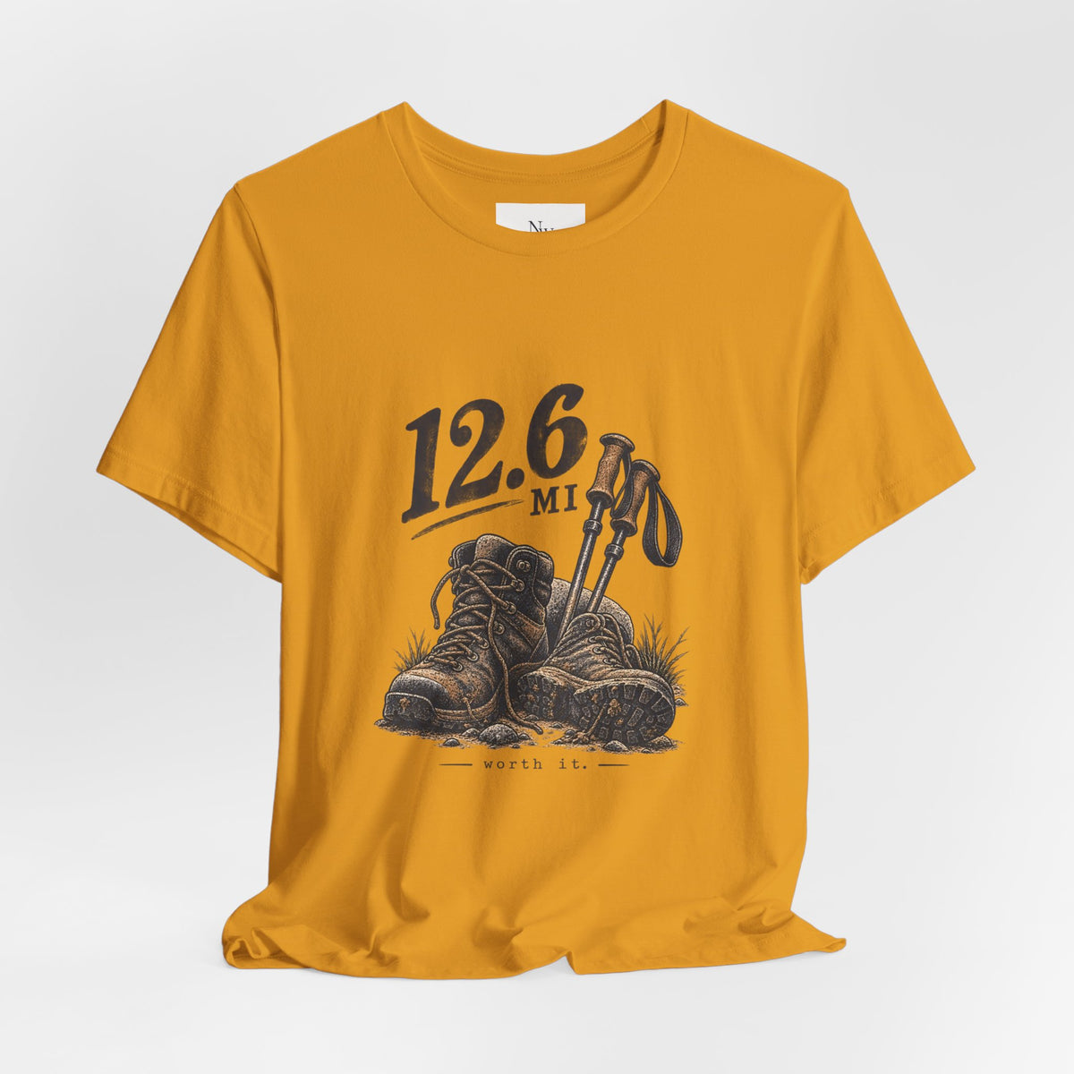 Hiking T-Shirt — “The Good Kind of Tired” 12.6 mi Adventure Tee
