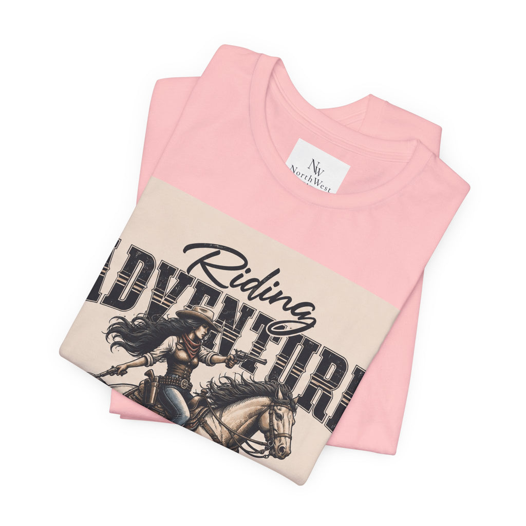 Cowgirl Riding Adventure Tee – Western Horseback Graphic T-Shirt