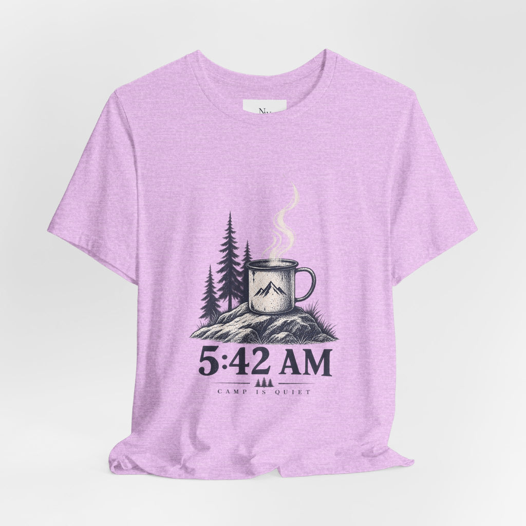 5:42 AM Camping T‑Shirt — "Before Everyone Else" Morning Coffee & Mountain Tee