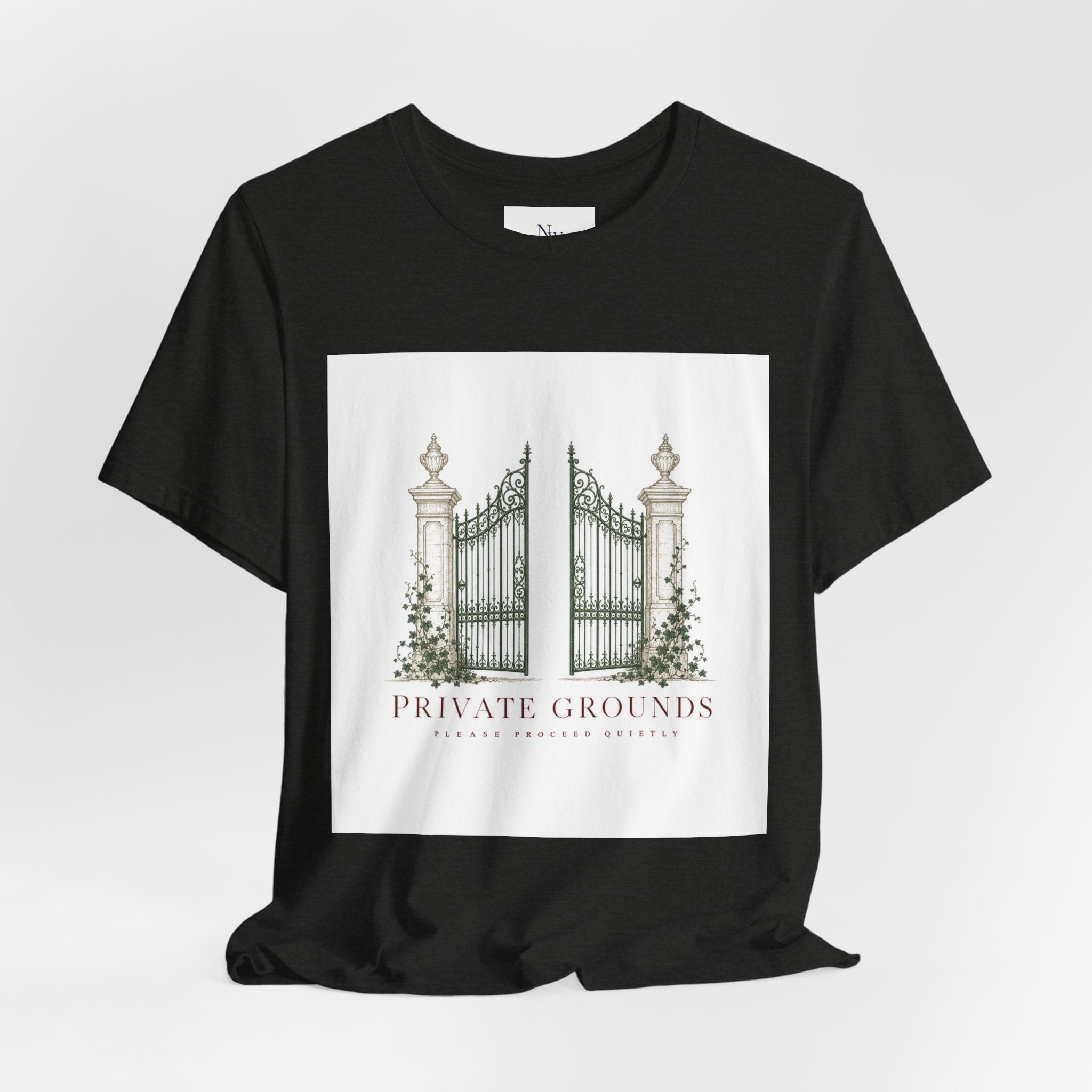 Private Grounds Tee — Vintage Garden Gate Graphic T‑Shirt