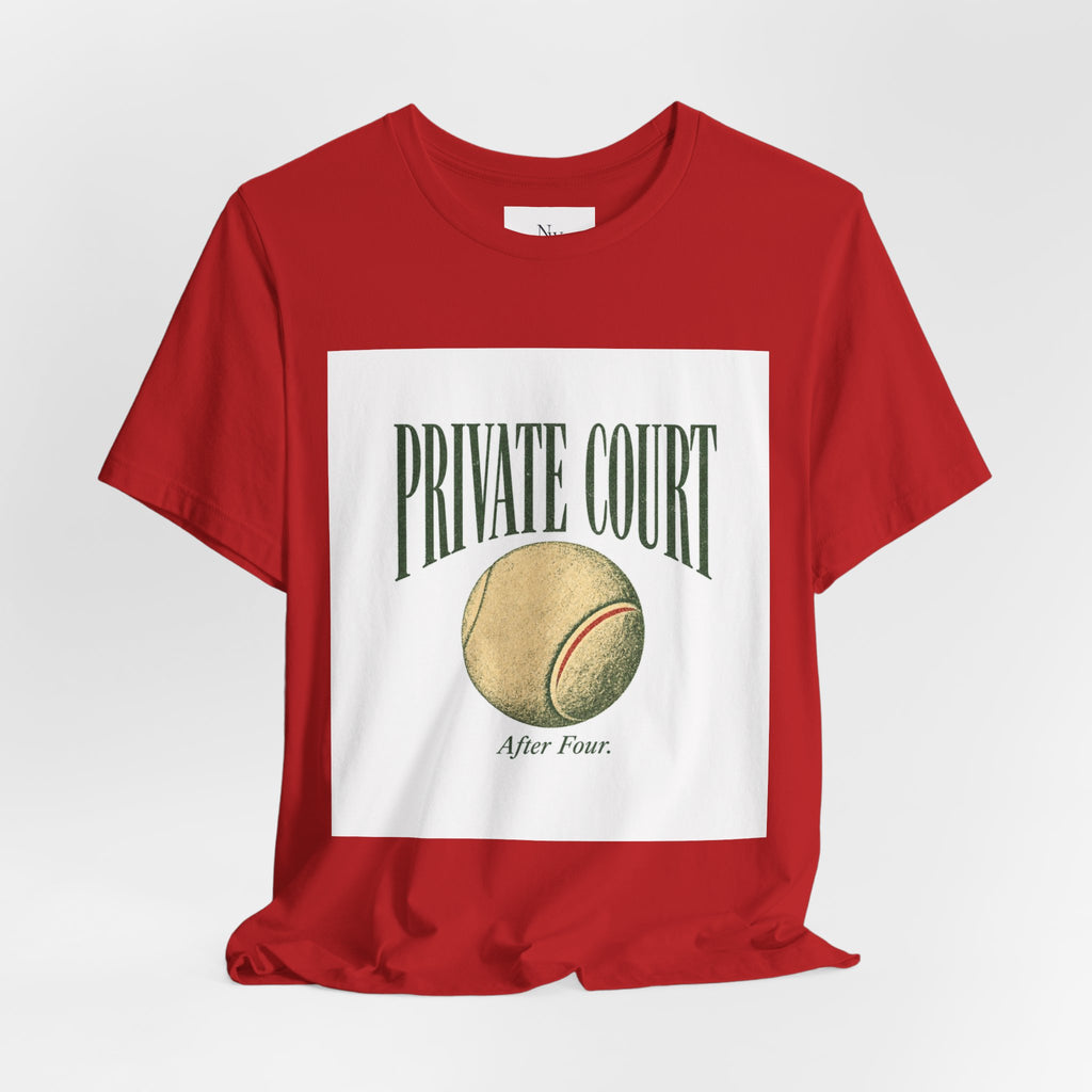 Private Court Tennis Tee — "After Four" Vintage Tennis Graphic T‑Shirt