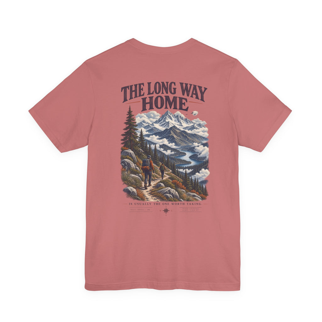 Take The Long Way T‑Shirt — Scenic Hiking Adventure Tee ("Take the Long Way" / "The Long Way Home")