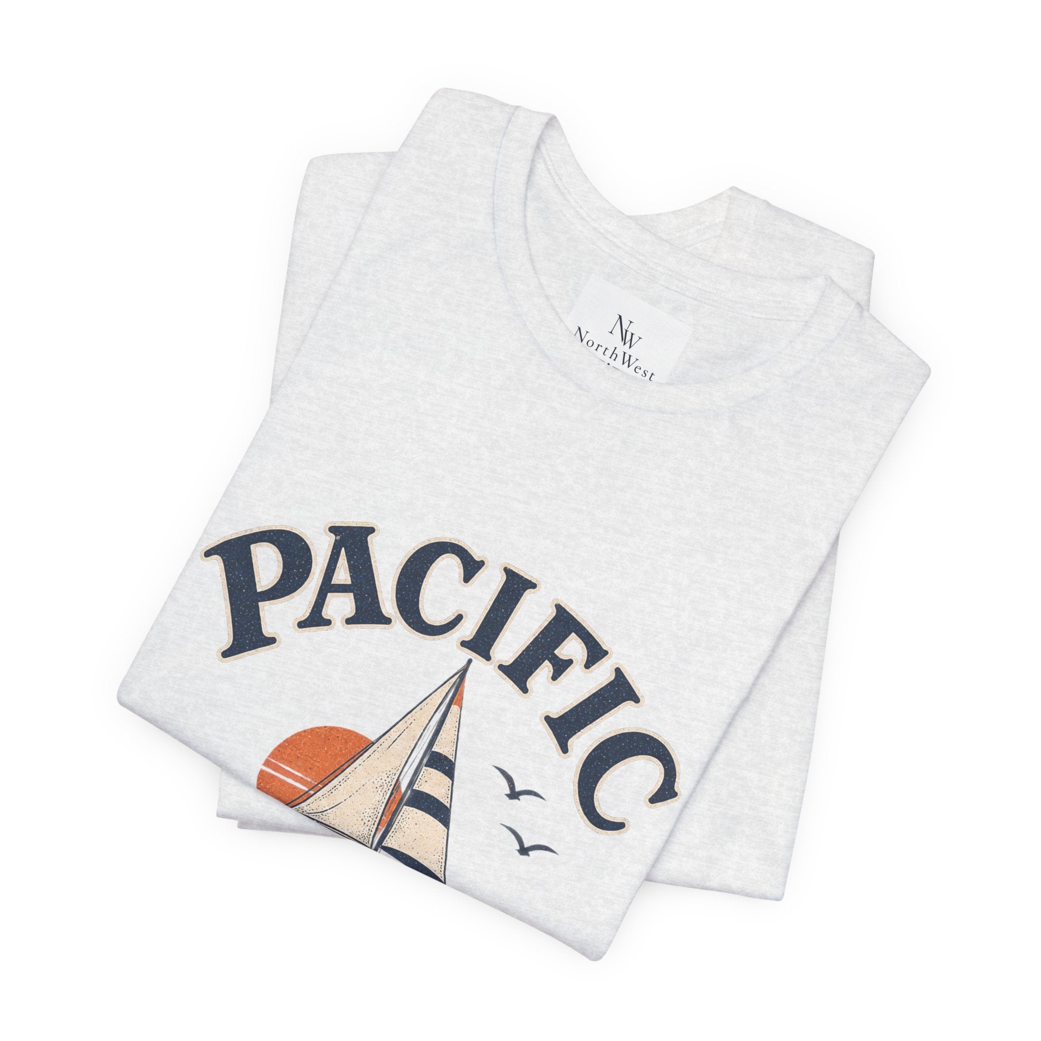 Pacific Social Sailboat Tee — Vintage Sunset Beach T-Shirt