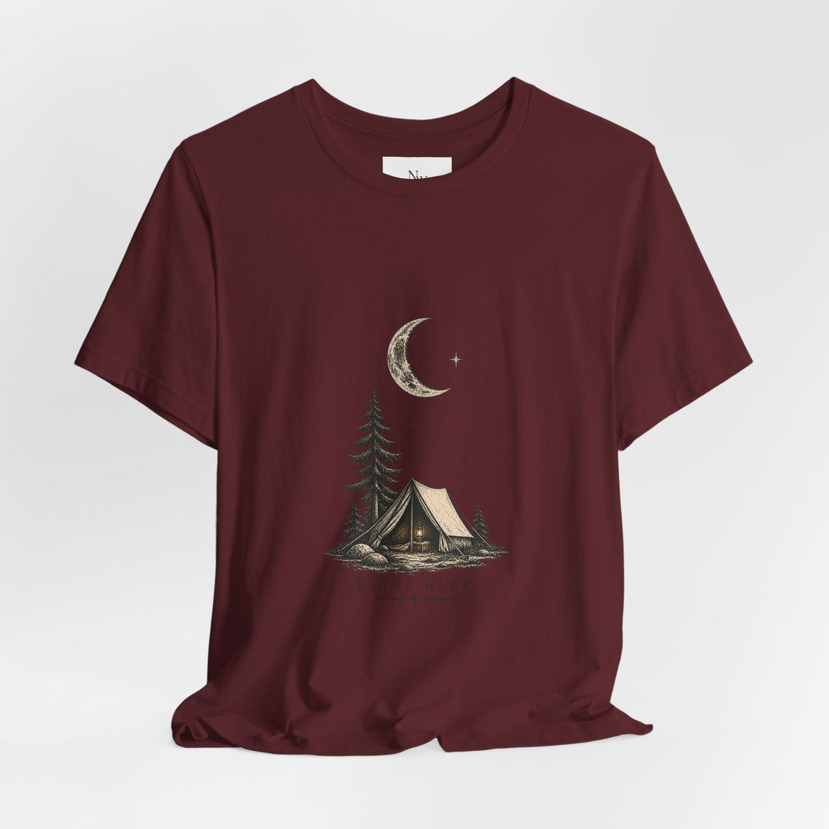 Campfire Adventure T-Shirt — “This Must Be The Place” Scenic Camping Tee