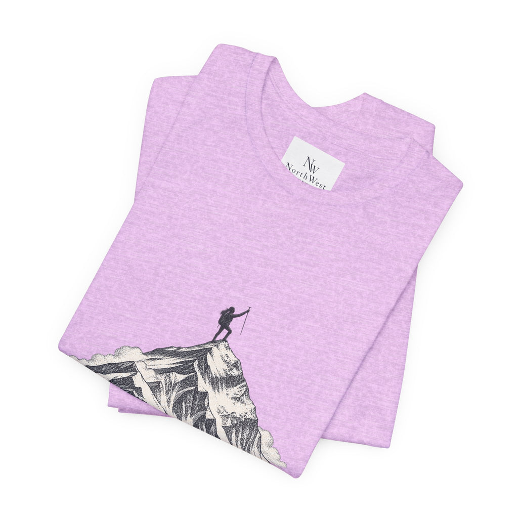 Everest Climber Tee — "She Made It" Mountain Summit Shirt (8848.86m)