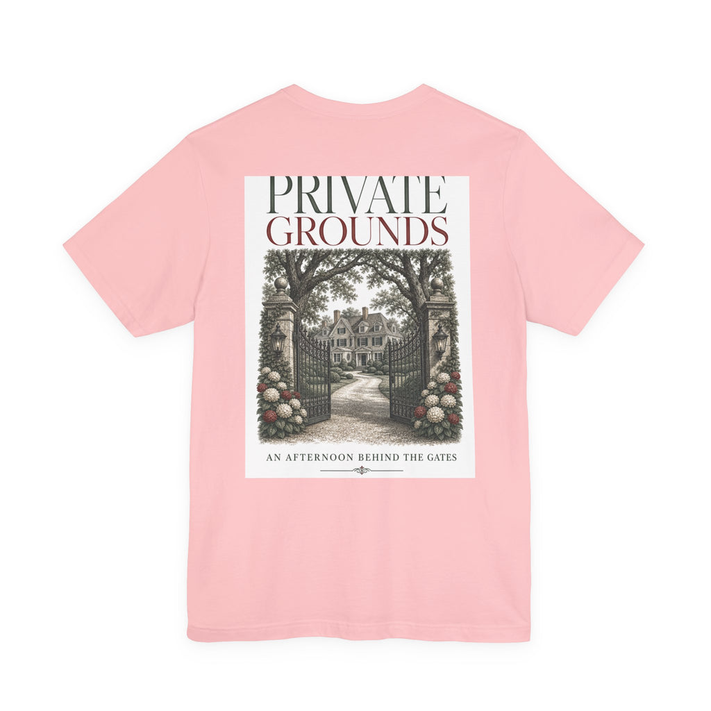Private Grounds Tee — Vintage Garden Gate Graphic T‑Shirt