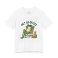 Out of Office Frog Tee — "Please Lower Your Expectations" Vacation T‑Shirt