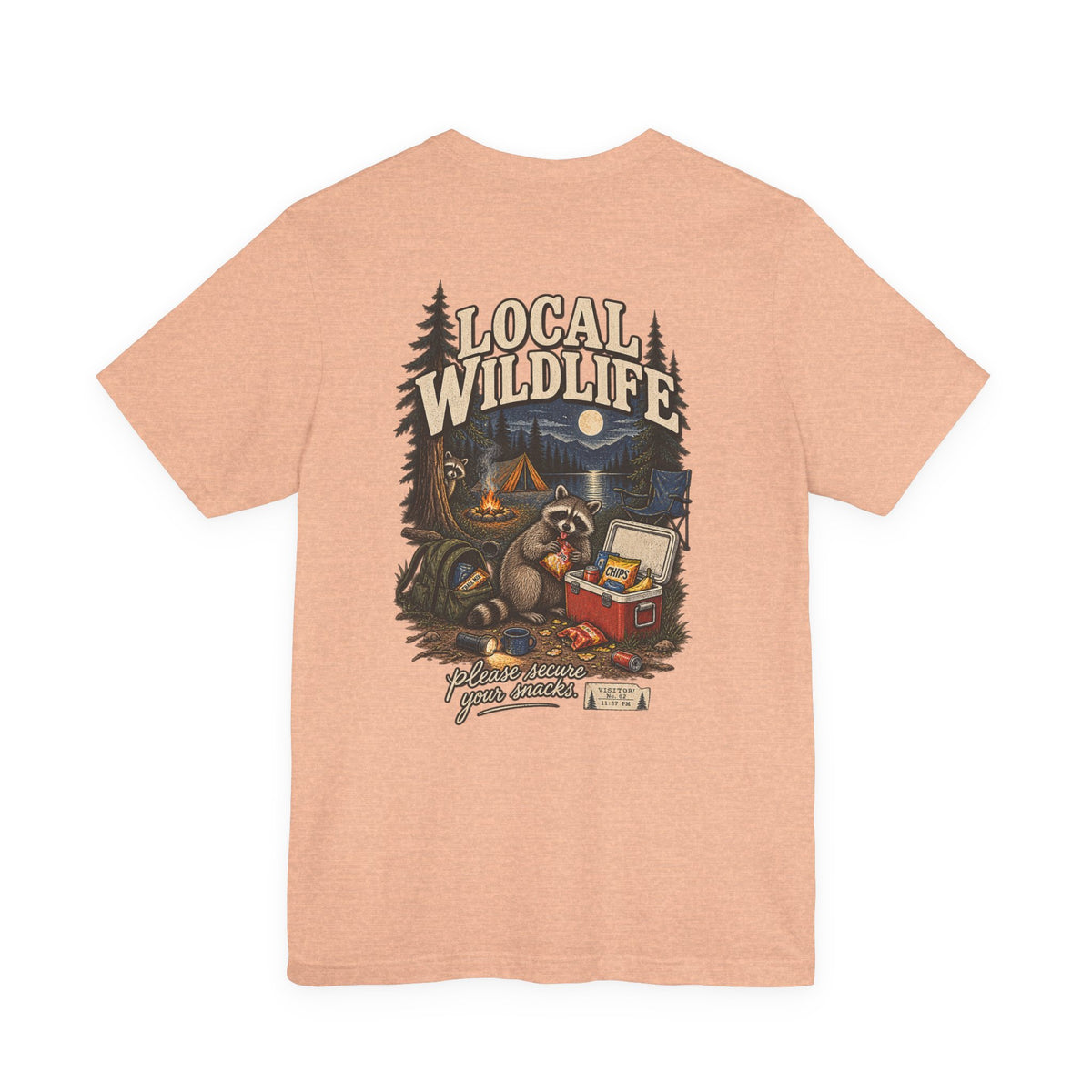 Local Wildlife Raccoon Camping Tee