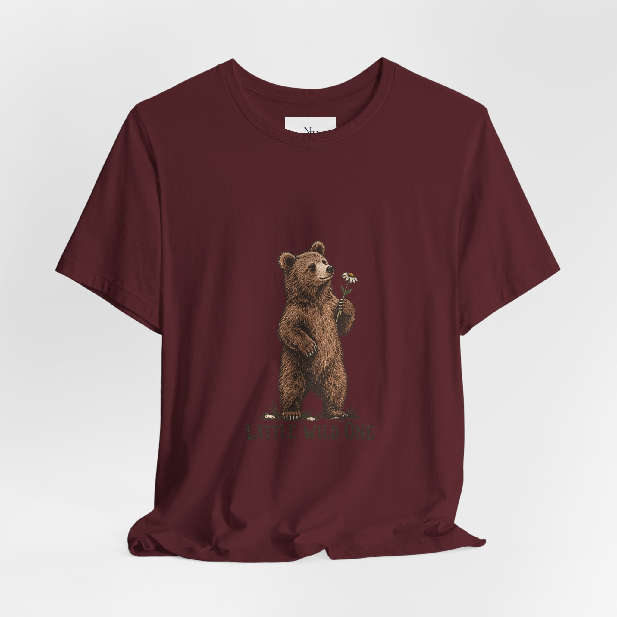 Little Wild One Bear Tee — Born A Little Wild Graphic T-Shirt