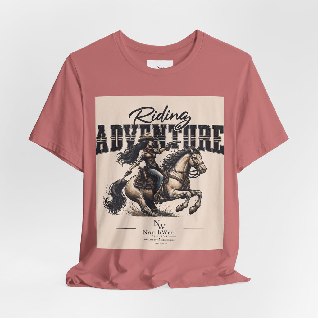 Cowgirl Riding Adventure Tee – Western Horseback Graphic T-Shirt
