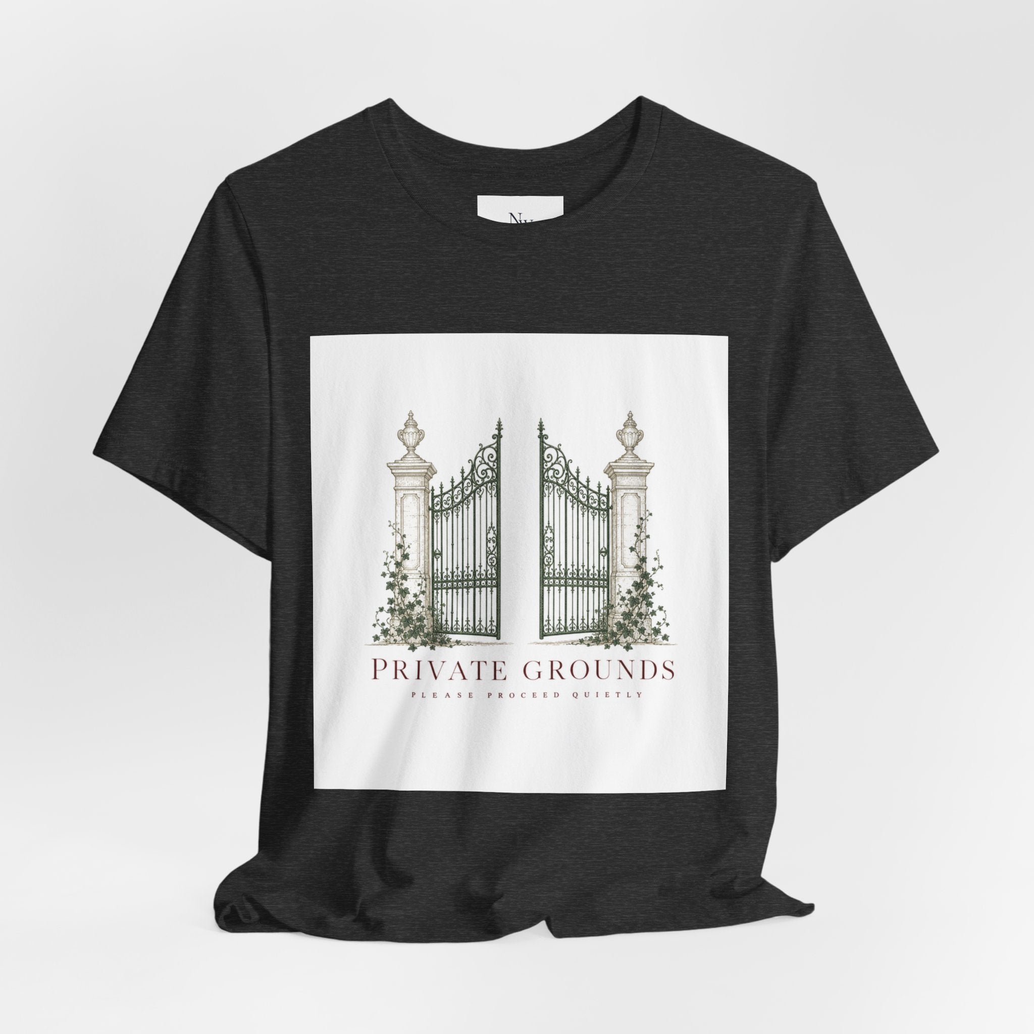 Private Grounds Tee — Vintage Garden Gate Graphic T‑Shirt