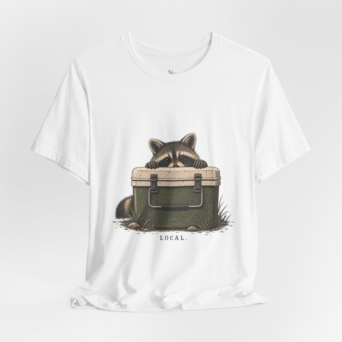Local Wildlife Raccoon Camping Tee