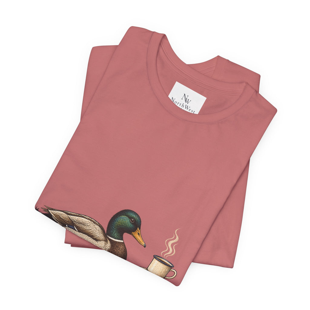 Slow Mornings Duck Tee — Cozy Cabin Nature Graphic T-Shirt