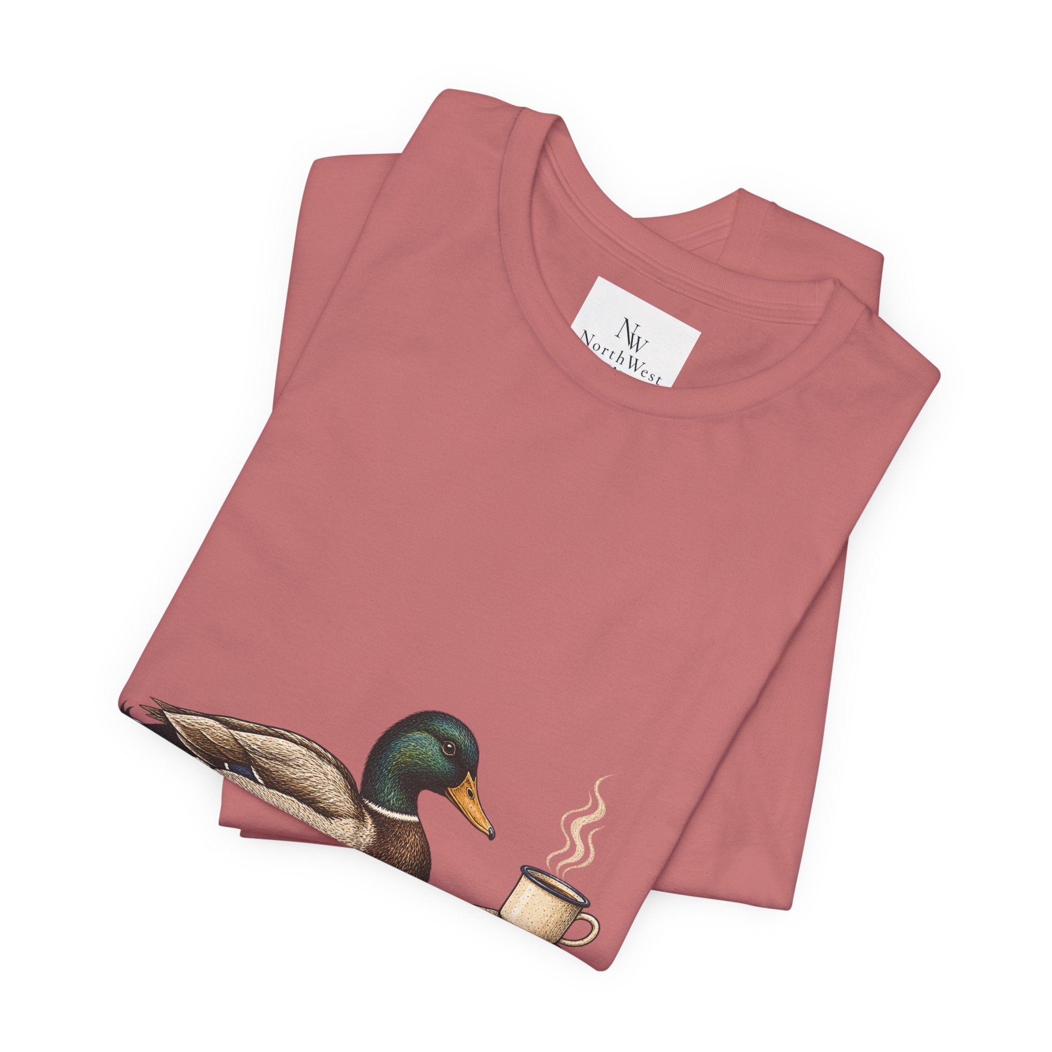 Slow Mornings Duck Tee — Cozy Cabin Nature Graphic T-Shirt