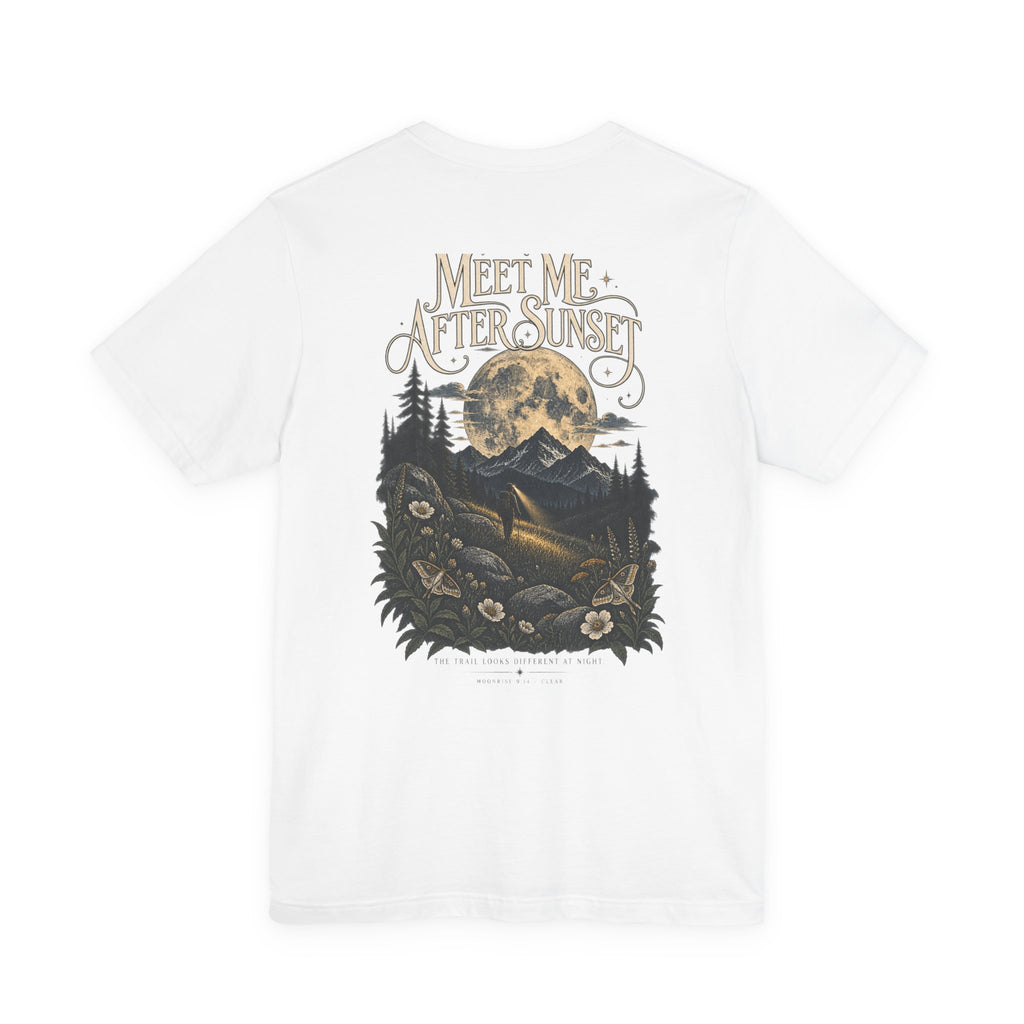 Meet Me After Sunset Tee — Vintage Moth & Moon Graphic T-Shirt