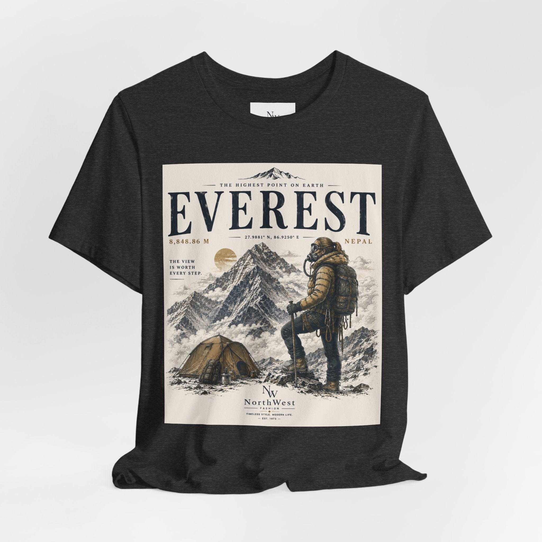 Everest Adventure Tee — Mountain Climber Vintage Graphic T‑Shirt