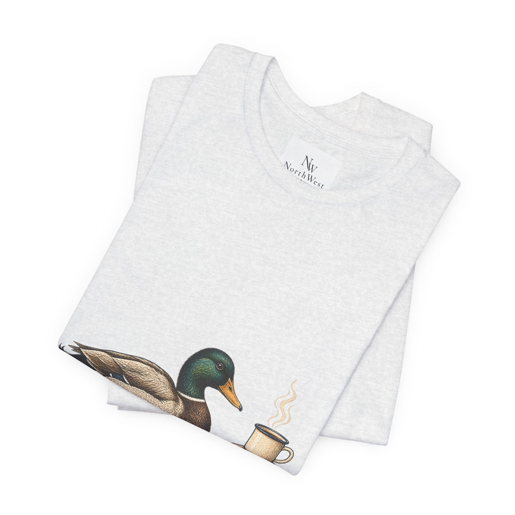 Slow Mornings Duck Tee — Cozy Cabin Nature Graphic T-Shirt
