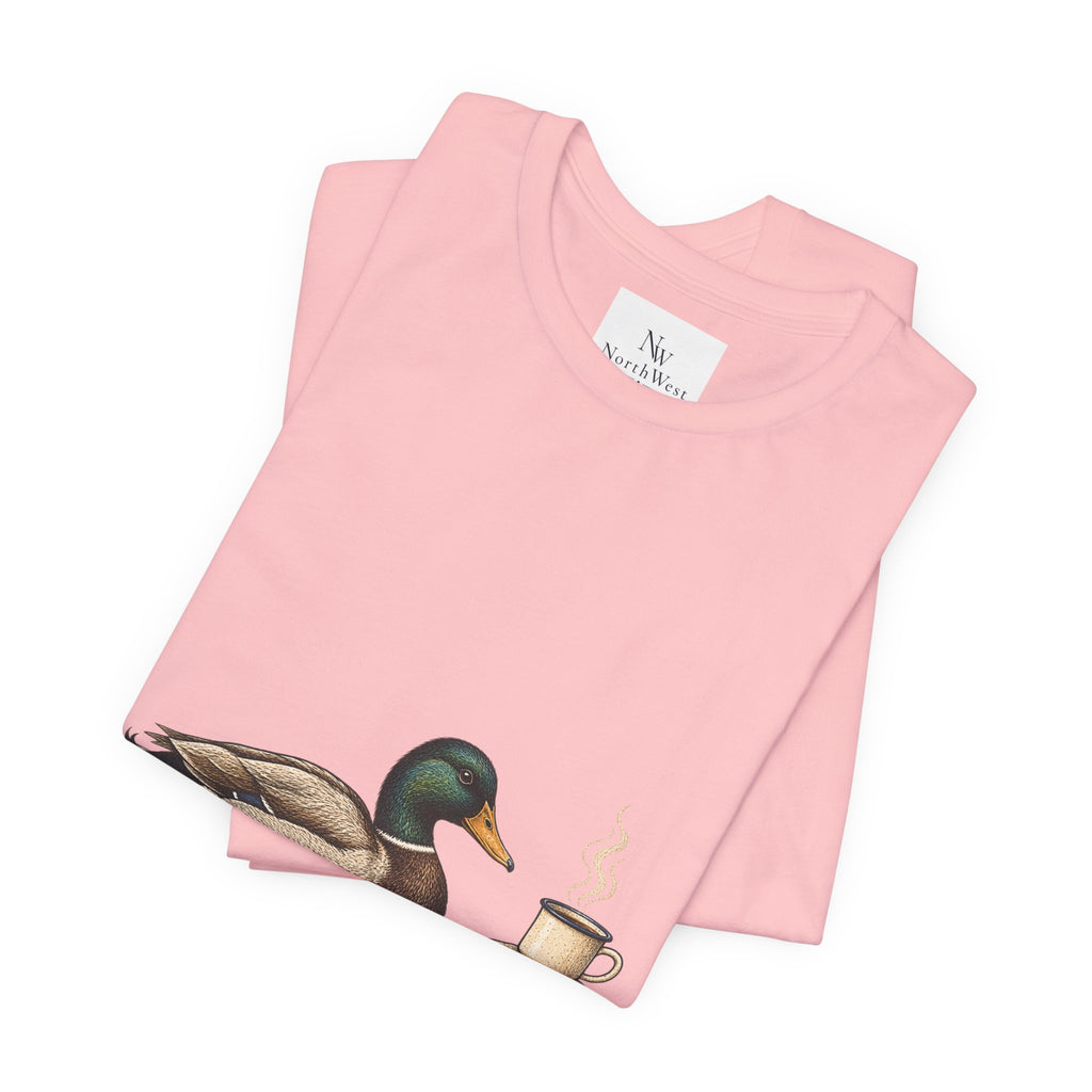 Slow Mornings Duck Tee — Cozy Cabin Nature Graphic T-Shirt