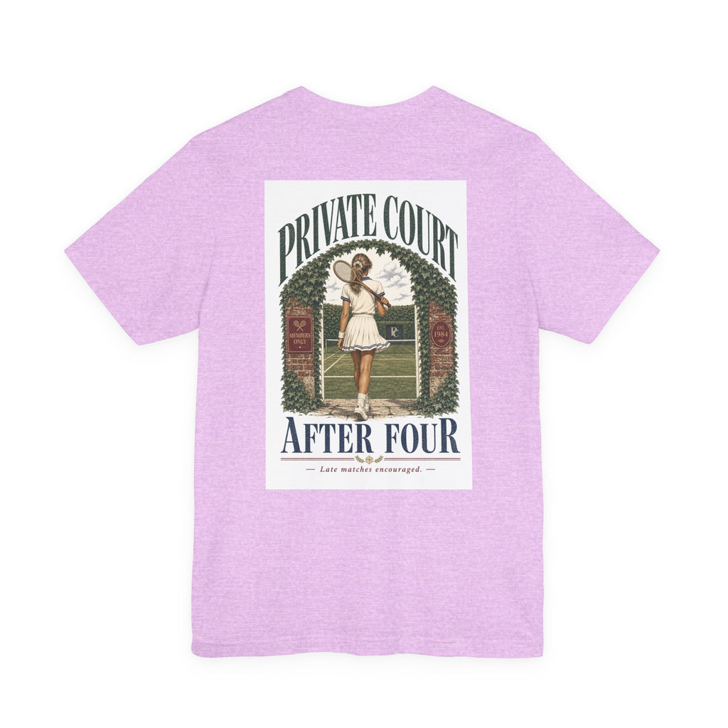 Private Court Tennis Tee — "After Four" Vintage Tennis Graphic T‑Shirt