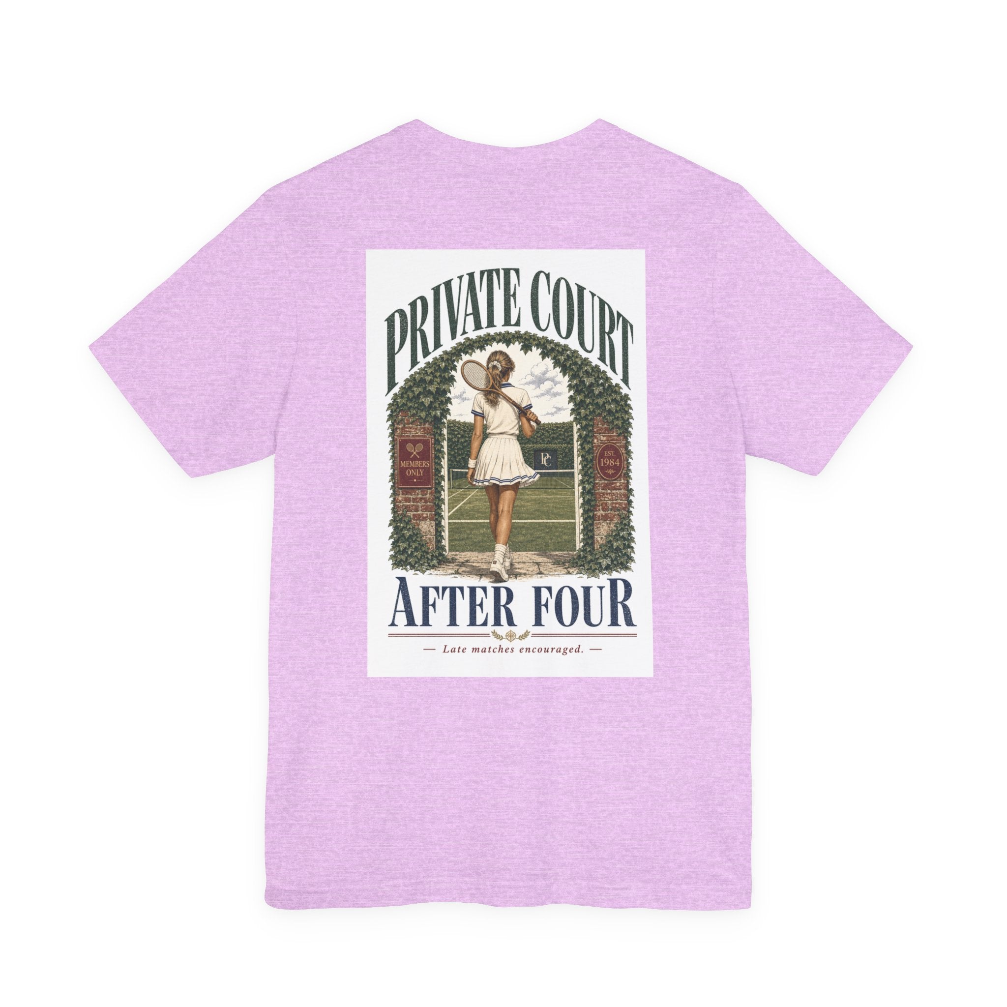 Private Court Tennis Tee — "After Four" Vintage Tennis Graphic T‑Shirt